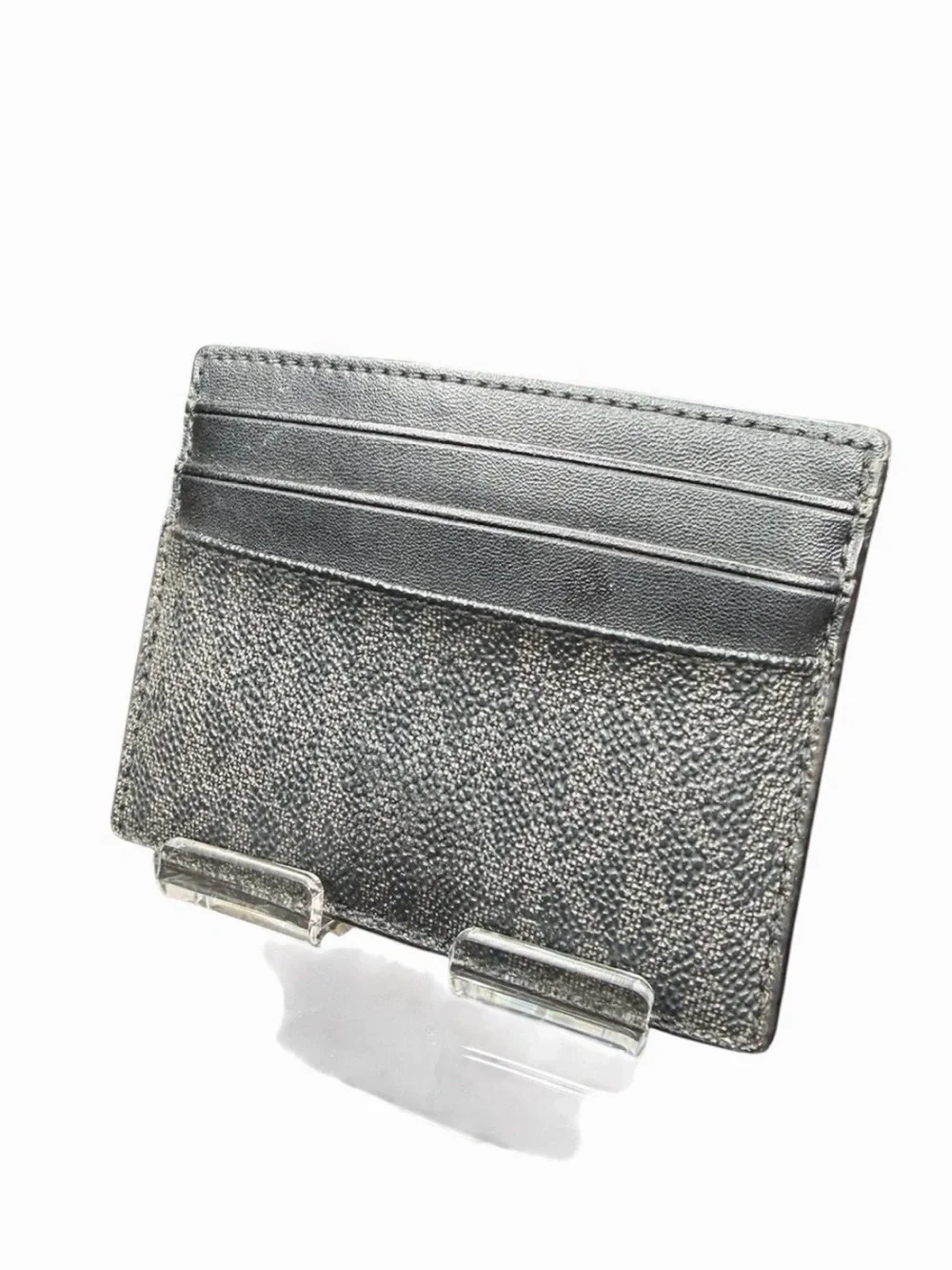 Michael Kors Black Textured Leather Card Case